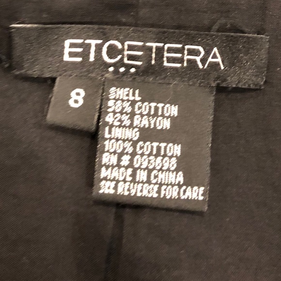 Etcetera black blazer jacket, size 8 - Picture 6 of 6